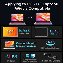 Ladda upp bild till gallerivisning, Tri-Screen S688 portable monitor 14"