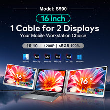 Ladda upp bild till gallerivisning, Tri-Screen S900 portable monitor 16"