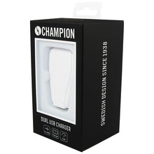 Ladda upp bild till gallerivisning, Champion Dual USB Laddare 230V 2A Vit
