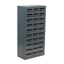 Ladda upp bild till gallerivisning, Mobilskåp för 30 st telefoner - GRÅ - Nyckellås