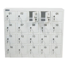 Ladda upp bild till gallerivisning, Mobilskåp för 20 telefoner - Nyckellås - Vit
