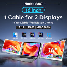 Ladda upp bild till gallerivisning, Tri-Screen  S880 portable monitor 16&quot;
