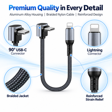 Ladda upp bild till gallerivisning, USB-C - Lightning kabel 40cm
